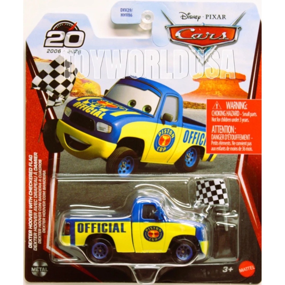 Disney Pixar Cars Dexter Hoover with Checkered Flag Diecast Metal Mattel HHV86